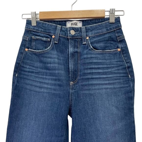 Paige Denim Stella Straight High Rise Jeans in Narrative Dark Wash Size 24 NEW - Picture 6 of 16